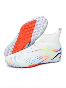 Professional Soccer Shoes for Men & Women, Anti-Slip Wear-Resistant Indoor Outdoor Training Competition Footwear, Long Studs Ag TF Design Turf Shoes, Football Field Boots