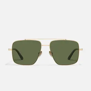 QUAY LEVEL OUT Navigator Shape Sunglasses with Tapered Arms & Adjustable Silicone Nose Pads for Everyday Comfort