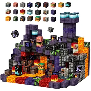 2cm-100pcs Monster Cave Magnetic Building Blocks Toy, Fun Construction Toy for Kids Aged 3+, Party Interactive Toy, Birthday/halloween/christmas Gift