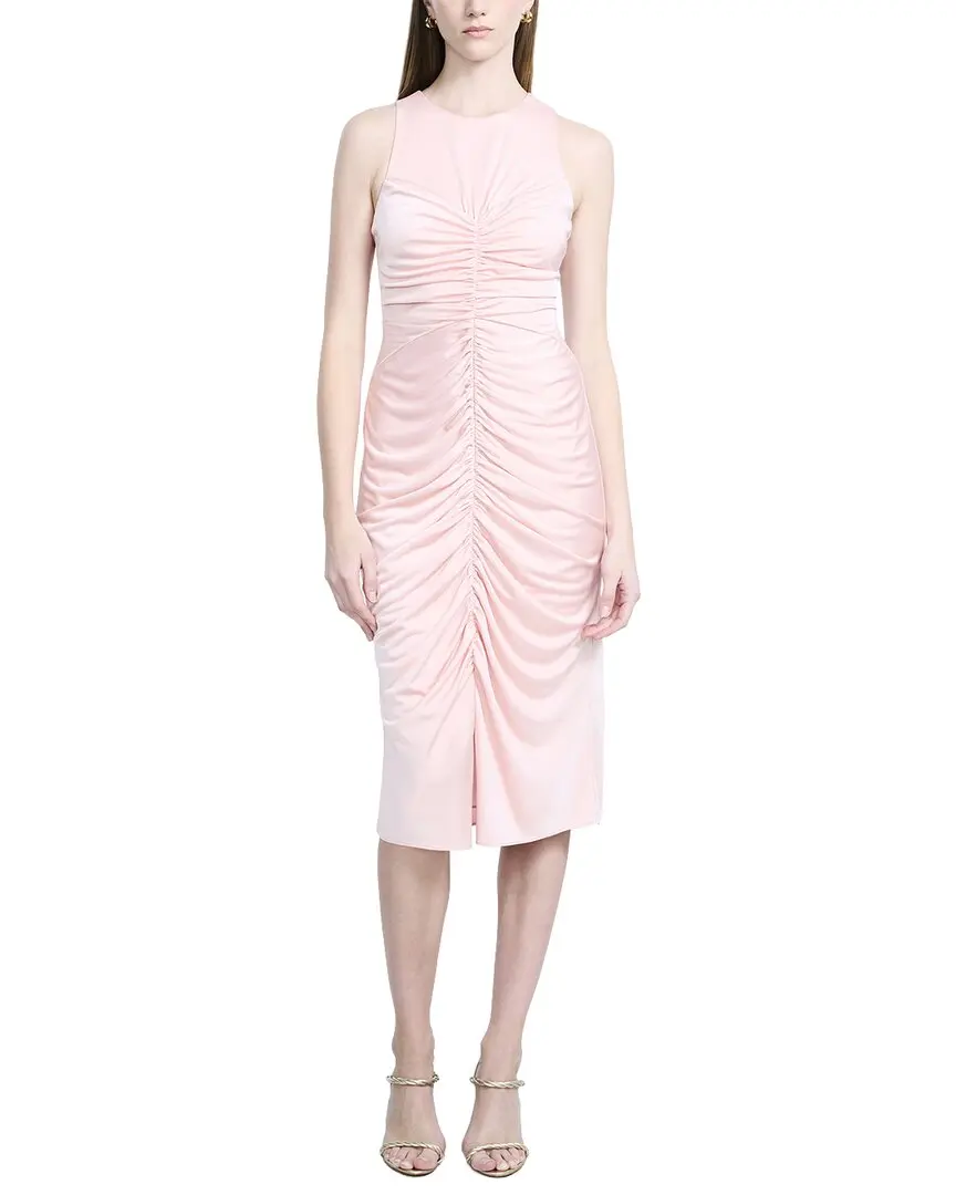 BCBGMAXAZRIA Hardware Ruched Midi Dress