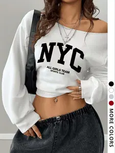 Elegant One-Shoulder Top, Short Sleeve Design, Perfect for Casual, Ideal for Women Seeking Comfort & Chic Style