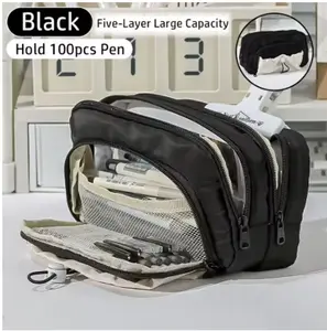 A Large-capacity Multi-layer Pencil Case, A Simple Multi-purpose Student Stationery Box And Makeup Storage Bag