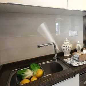 Clear Contact Paper Kitchen Oil Proof Waterproof Wallpaper Self Adhesive Vinyl Film High Temperature Resistant Transparent Removable Paper for Cupboard Doors Walls Kitchen 11.8In*118In