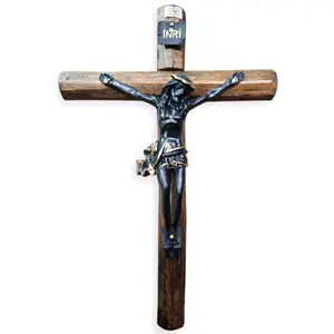Cristo Tronco 15" Inches Tall Black Brand New Jesus Religious Decor Cruz Crucifix Black Skirt Cristo Esquipulas Crucifijo Cross gift