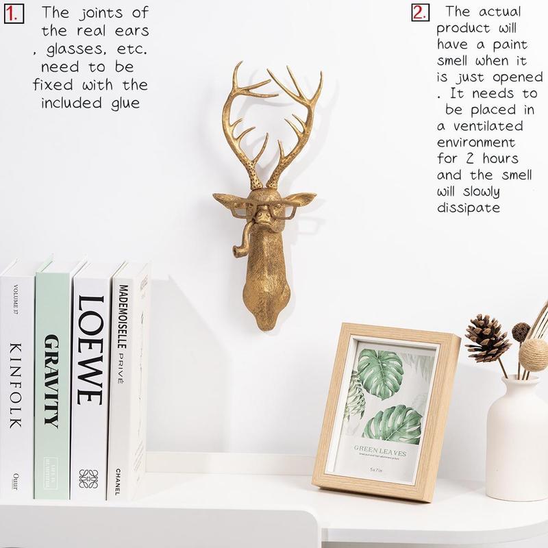 Animal Head Wall Decor, 1 Count Creative Resin Animal Head Wall-Mounted Decor, Wall Hanging Decor, Wall Decoration for Home Living Room and Bedroom #TOP PICKS