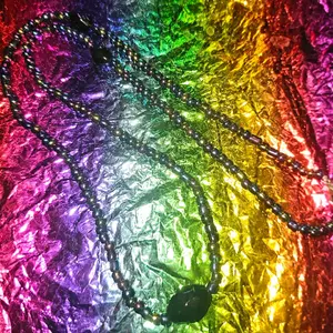 Stretchy Chrome Bead Necklace