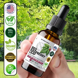 Organic Red Raspberry Leaf Tincture Get Green Human Herbal Liquid Supplement 60000mg for Women’s Wellness and Balance with Raspberry Leaf Extract