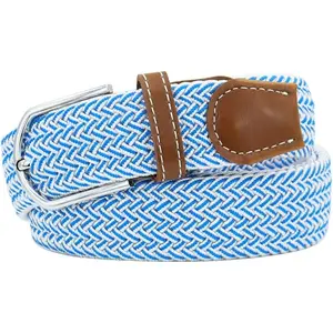 Mixed Color Woven Stretch Braided Belts for Men and Women Fashion Elastic Belts