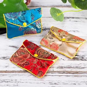 Pack of 12 Jewellery Jewelry Silk Purse Pouch Gift Bags, Embroidered small cloth bag, Multiple Colors