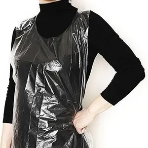 Disposable Aprons 50 Count Waterproof Plastic Apron Painting, Cooking, Housework, and Picnics