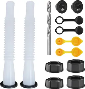 Gas Can Spout Replacement Kit, Gas Can Nozzle Replacement (2 Kit-White) All gaskets are installed and ready to use upon receipt. For 1/2/5/10 gallon gas can. Easy and convenient to use