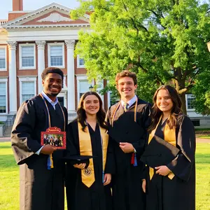 8 Piece Graduation Photo Display Frames, Easy Setup Decorations for University & High School Graduation Ceremonies, Celebrate Milestones