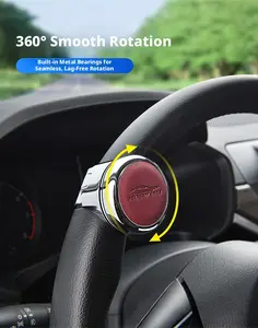 Steering Wheel Power Assist Ball Universal 360° Rotation Spinner Knob for Car Truck SUV One Finger Steering Zero Effort 5 Styles to Match Your Ride with Precision Ball Bearing and Non-Slip Rubber Pad