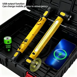 Magnetic COB Work Light Hook, Outdoor Repair and Camping Multi-Function Flashlight, Ultra-Bright Portable Lantern, Multiple Lighting Modes