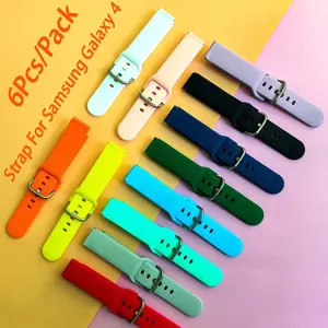 6pcs 22MM 20MM 18MM Sport Watch Bands, Smart Watch Straps Compatible with Samsung Galaxy Watch 7 6 40mm 44mm/Galaxy Watch 5/Watch 4 40mm 44mm/Galaxy Watch 5 Pro 45mm/Watch 6 Classic 47mm 43mm, Gear S3 & S2, Active 2, Soft silicone strap