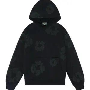 D3nim Te4rs *DNR* Pullover Hooded Sweatshirt 'The Wreath Monochrome' Black ,Gift for Him Her