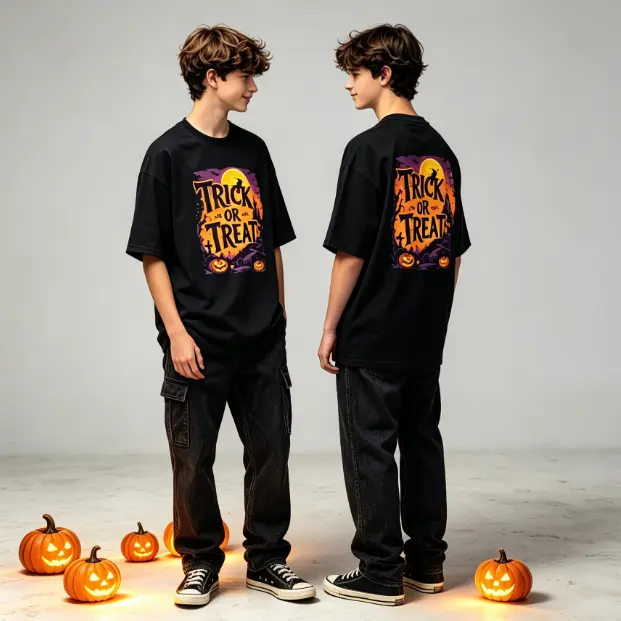 t shirt cotton Custom Personalized Photo Halloween Cotton T-Shirt, Customize Your Own Image Portrait Short Sleeve Tee, Vintage Halloween Custom Graphic Shirt, Personalized Gift for Halloween Party, Premium Soft Cotton Casual Unisex Top for Men & Women