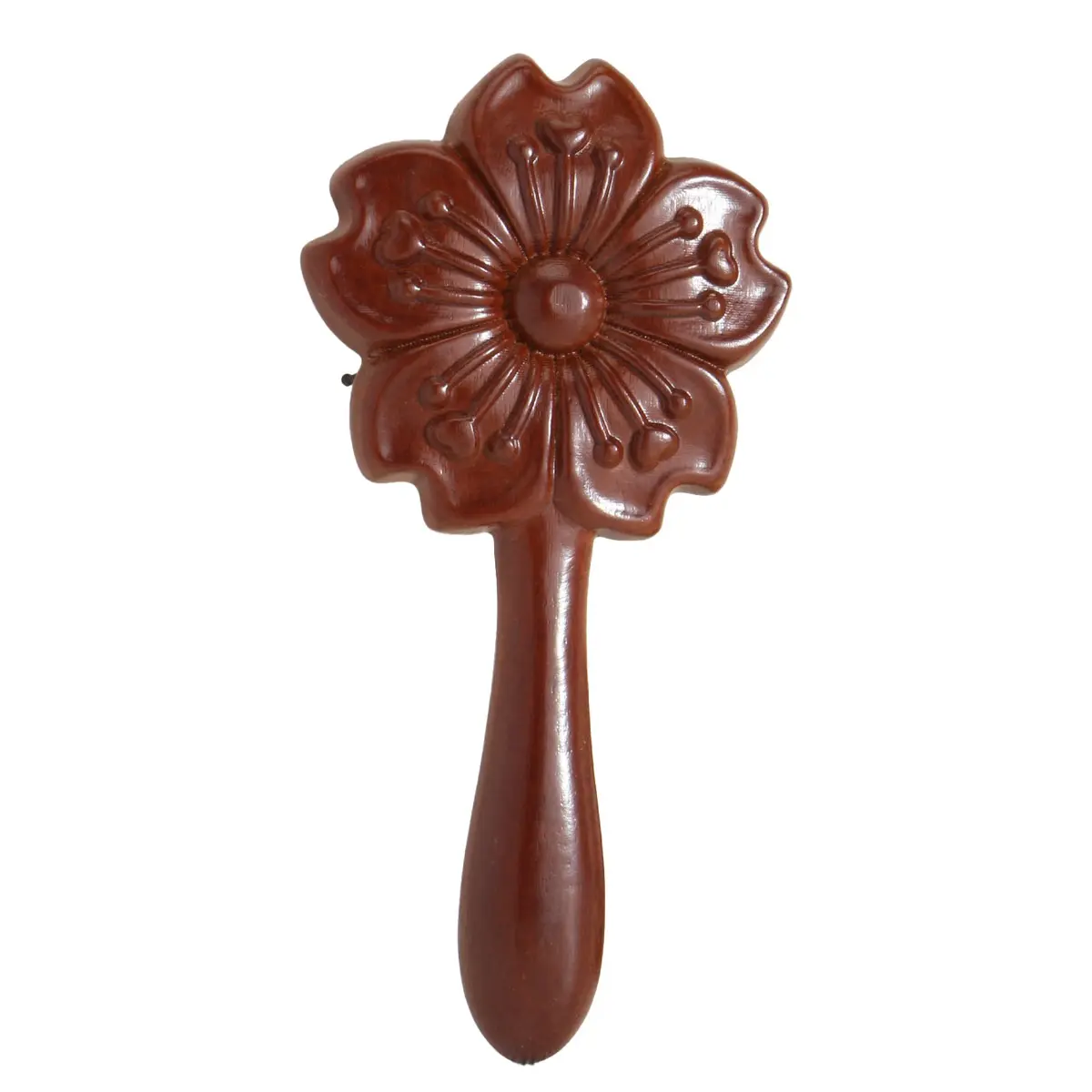1pcs Tone Wood Carved Comb Sakura Relief Massage Comb Portable Soft Cushion Travel Hair Brush for Women, Compact Baggy Comb, Coffee Brown, Premium Hair Brush, Travel Hairbrush, Hair Combs, Wooden Brush for Hair