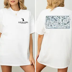 Local Girl Beach Vibes Coastal Camo T-Shirt, Unisex Summer Shirt, Casual Streetwear Top