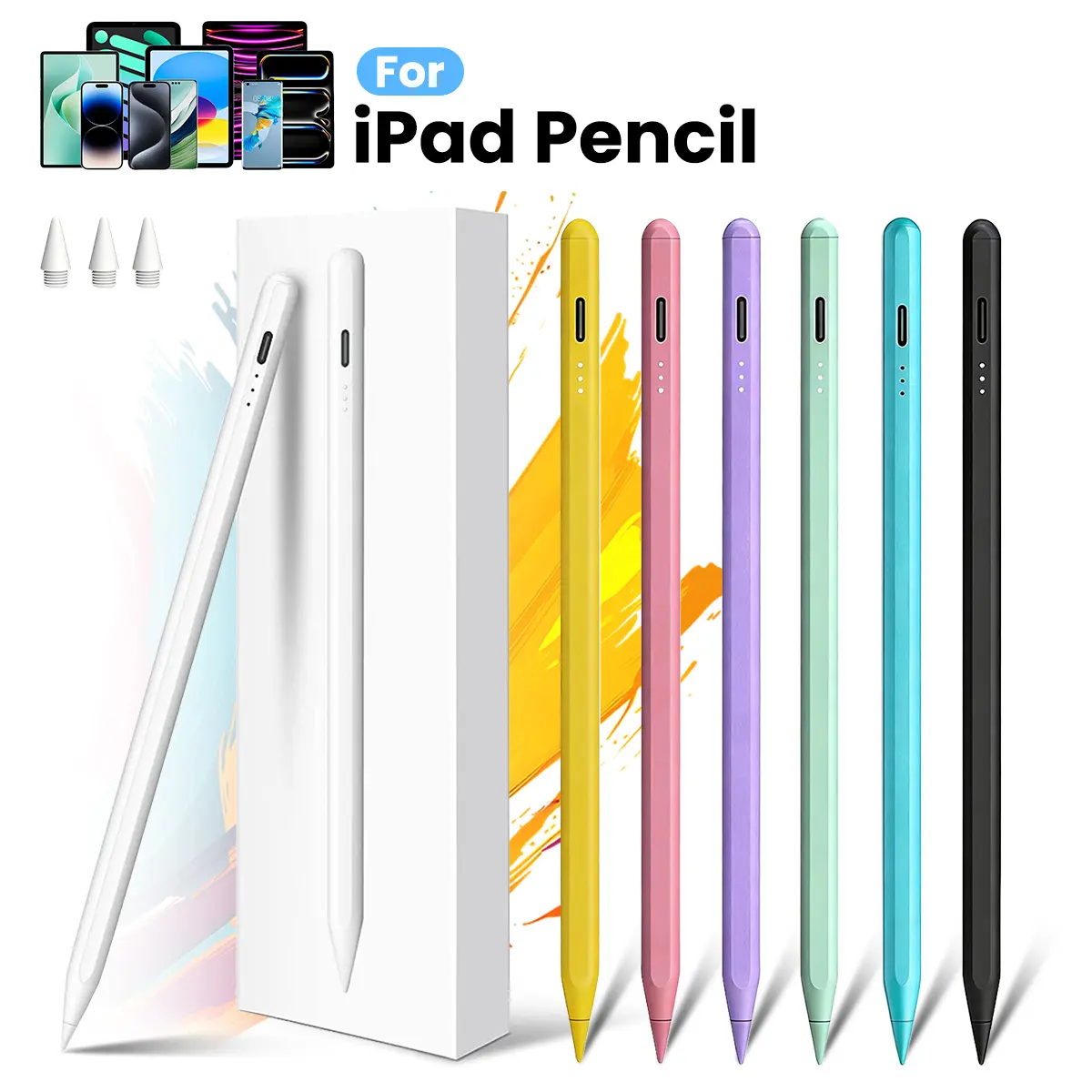 Newly upgraded 2X Faster Charge Stylus Pen for iPad 6th-11th Generation-Active Pencil Compatible with 2026-2018 Apple iPad Pro 11"/12.9"/M4, iPad Air 3/4/5/M2/M3, iPad mini 5/6/7Gen TiktokShopSpringGlowUp
