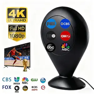 Digital TV Antenna Long Range 50 Miles 4K UHD Indoor Antenna, Advanced Amplifier for Stable Signal, Eliminates Stuttering & Low FPS – Ideal for Cruise Ships, Caravans & Apartments