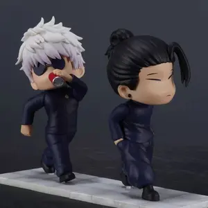 Jujutsu Kaisen Q Version Gojo Satoru & Megumi Fushiguro Figure Set, Detailed PVC Collectible, Perfect for Fans, High-Quality Display Piece