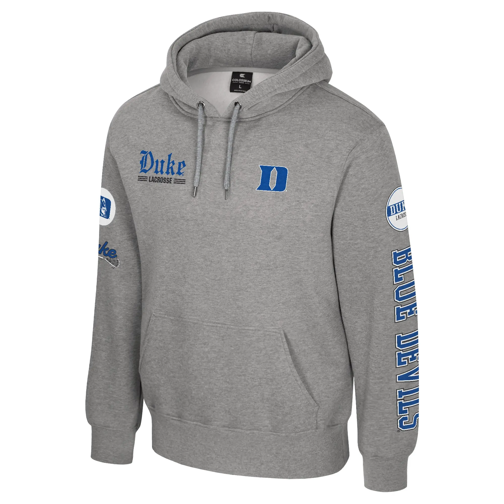 Men's Legacy Lacrosse Printed Pullover Hoodie - Menswear Long Sleeve Graphic Cotton Blend Sweatshirt with Logos, Kangaroo Pocket, Adjustable Drawstring for Lacrosse Fans