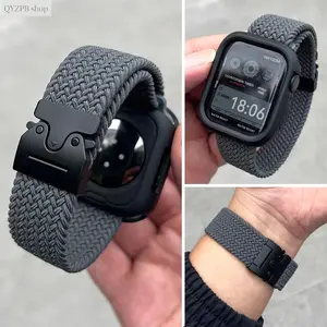 Braided Parachute Watch Band for Apple Watch Ultra/All Series (41mm–49mm), Breathable Stretch Nylon Sport Loop, Secure Quick-Release Buckle, Sweatproof Comfort for Gym, Running, Hiking, Travel & Daily Wear, Unisex Gift for Men & Women