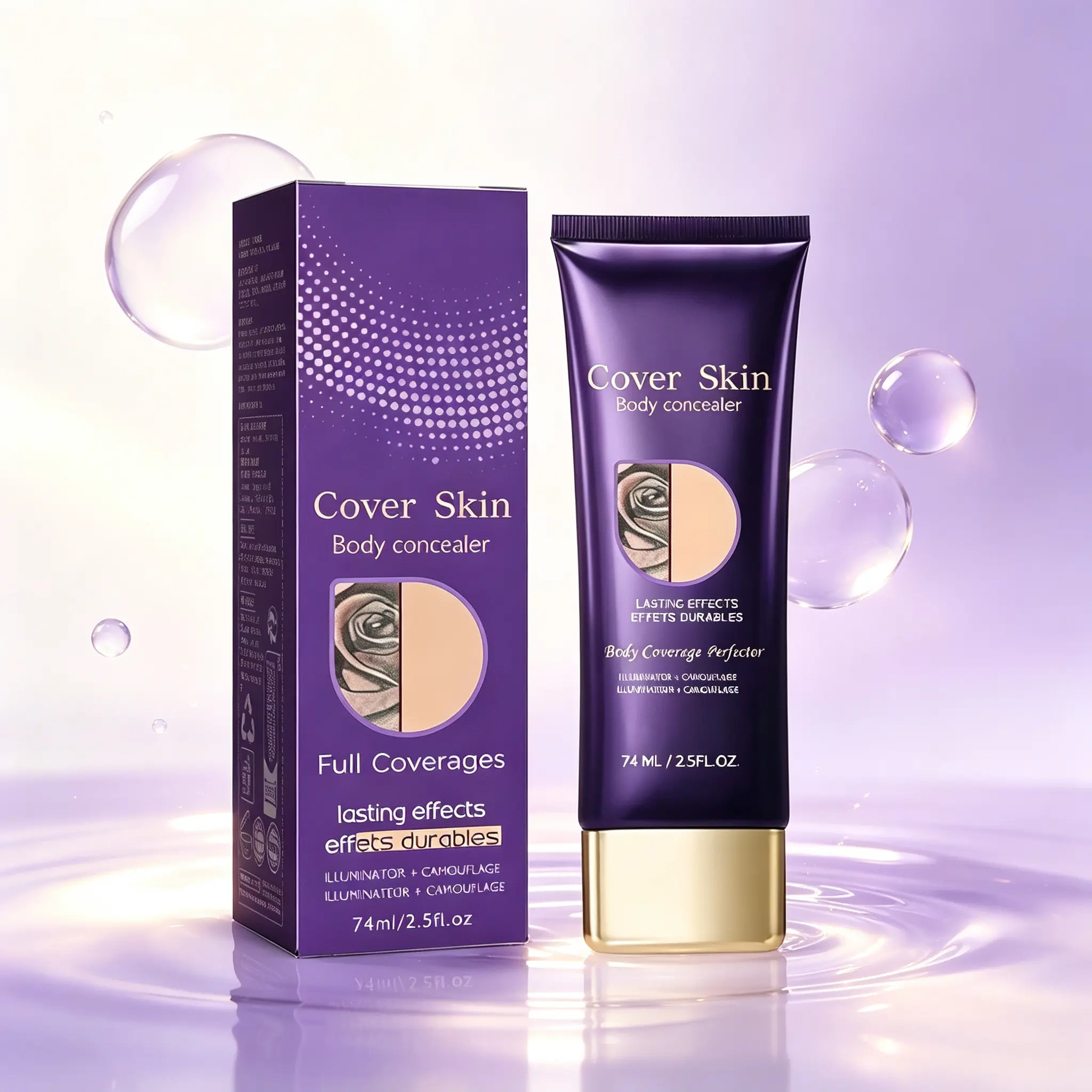 Radiant Body Concealer Cosmetic (74ml) - Lightweight, Flawless Natural-Looking Coverage, Illuminating Formula for Even Skin Tone, Blendable for Daily Use