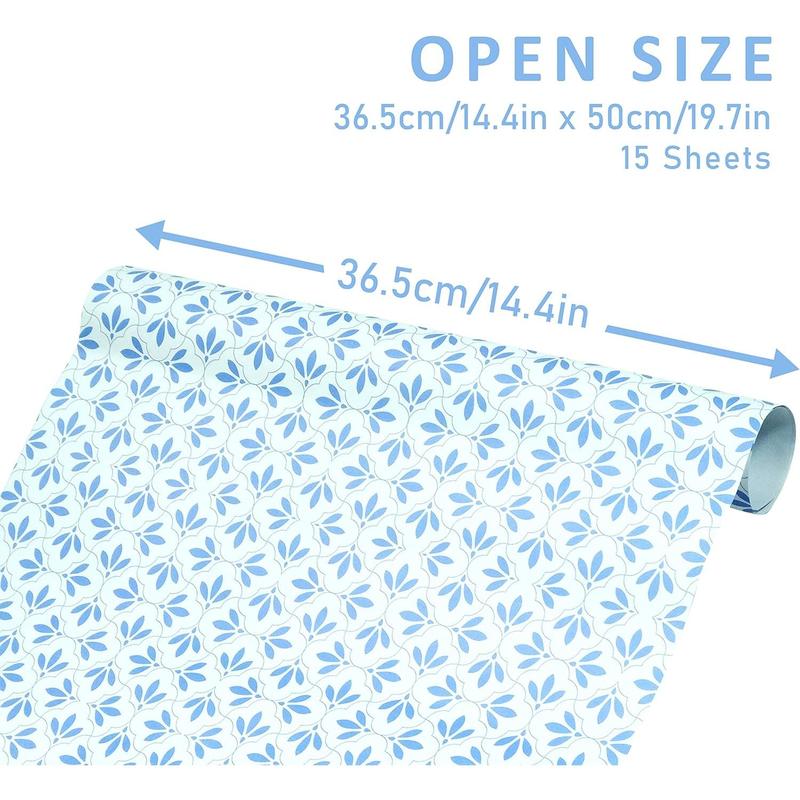 LA BELLEFÉE Linen Scented Drawer Liners 15 Sheets, Dresser Drawer Liner Drawer Paper Liner Gift for Women, Drawer Liners for Dresser, Shelf, Cabinet, Bathroom, Closet, Shoe Chest