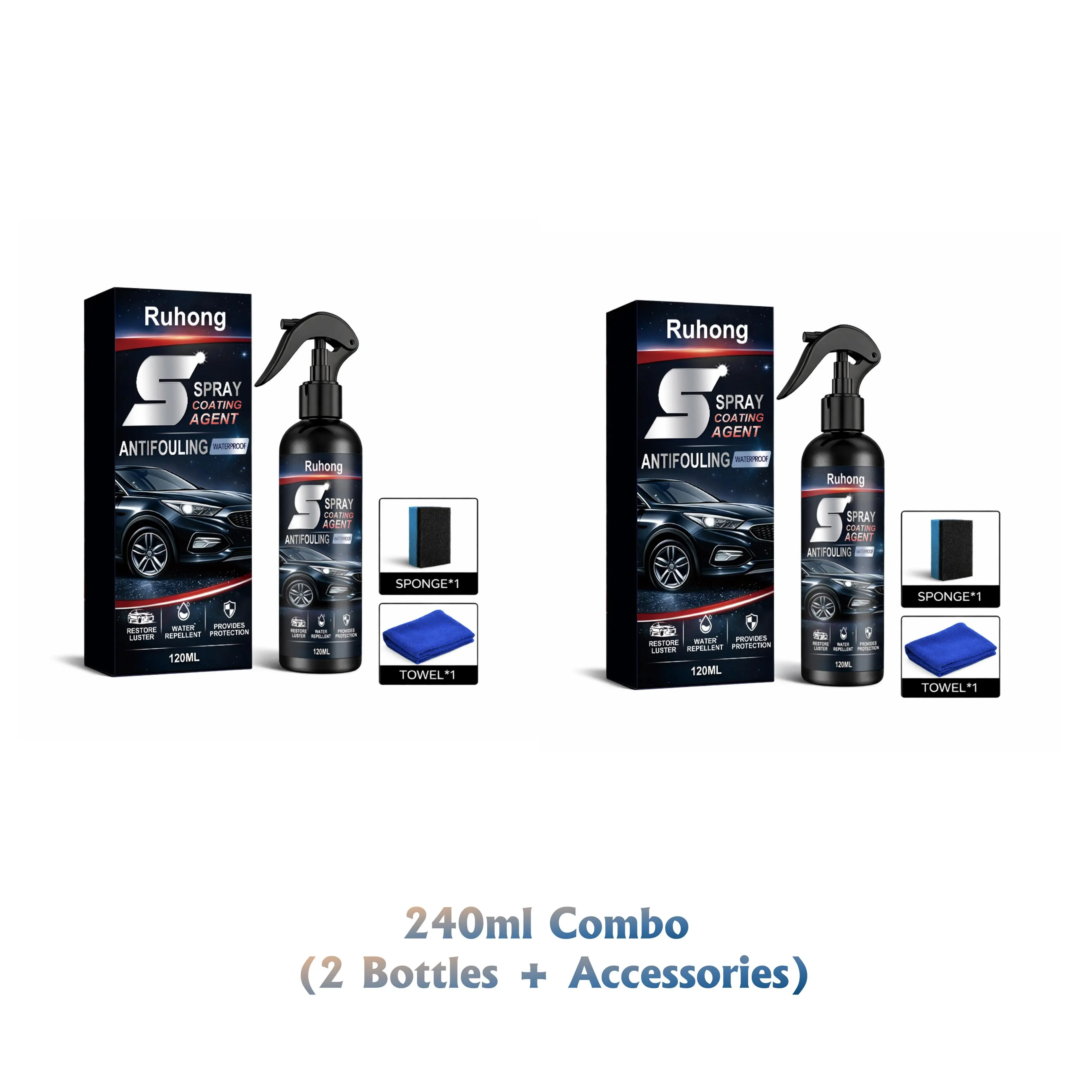 240ml Combo (2 Bottles + Accessories)