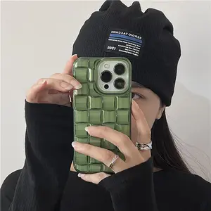 [LX]Fashionable Chocolate Block Pattern Phone Case, 1 Count Anti-Drop Cellphone Protective Case, Shockproof Mobile Phone Cover For IPhone