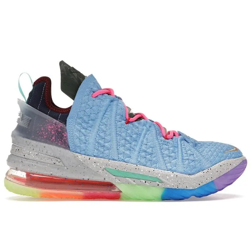Nike Men's LeBron 18 Best of 1-9 Light Blue Basketball Shoes, from StockX