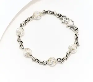 Christian James by Scott Grimes Sterling Silver Bead Rolo Bracelet, 8.4g