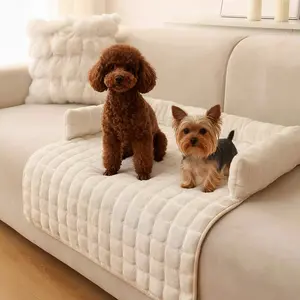 Plush Pet Bed, Cat & Dog Love Sofa Cushion, Soft Dog Nest, Large Space Anti-Slip Sleep Pad, Cozy Pet Lounger, Fluffy Cloud Bed