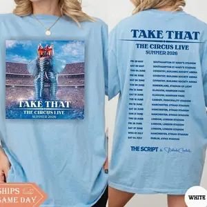 Take That The Circus Live Tour 2026 T Shirt, Summer Concert front and back primt shirt LD2
