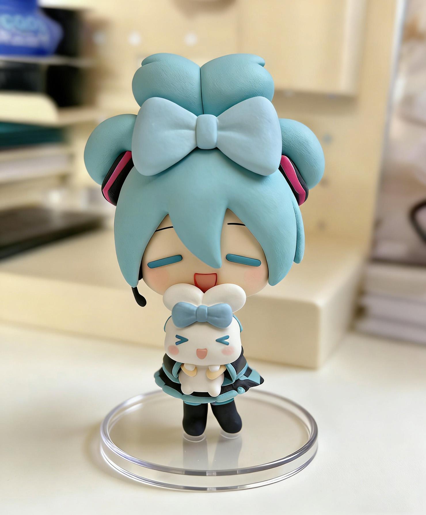 Hatsune Miku Anniversary Anime Figure PVC Material Desk Decor Room Decor Office Decor Gifts Collectible Display For Anime Fans Collectors Kids Adults Strawberry Theme Cute Anime Figures