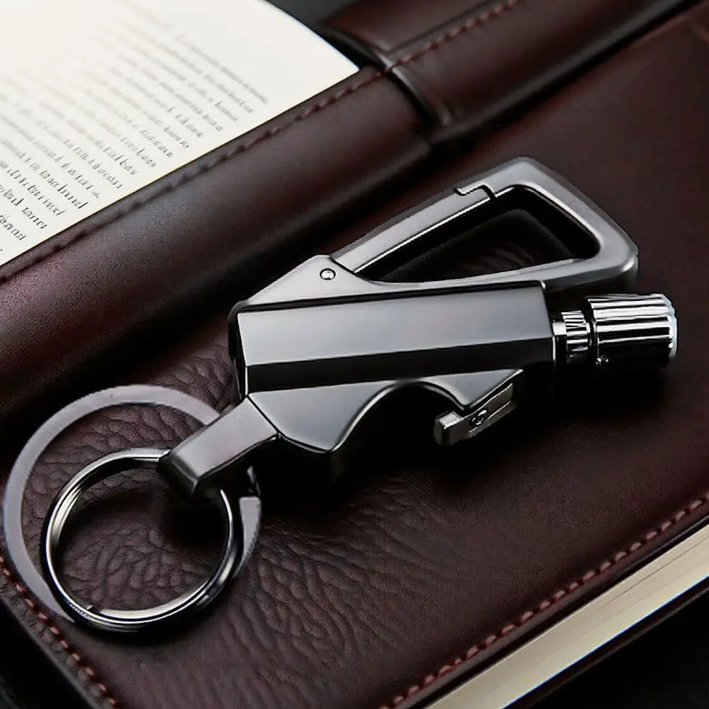Sturdy 3-in-1 Kitchen Multi-Tool, Rectangular Form Single Unit Solid Finish Portable Keychain Utensil with Bottle Opener, Lighter (Lighter Fluid Not Included) for Kitchen Convenience