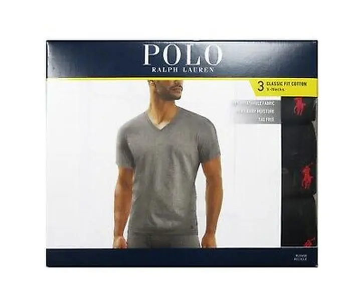 1124958 Polo Slim Fit Cotton Crew Tee's "Black"