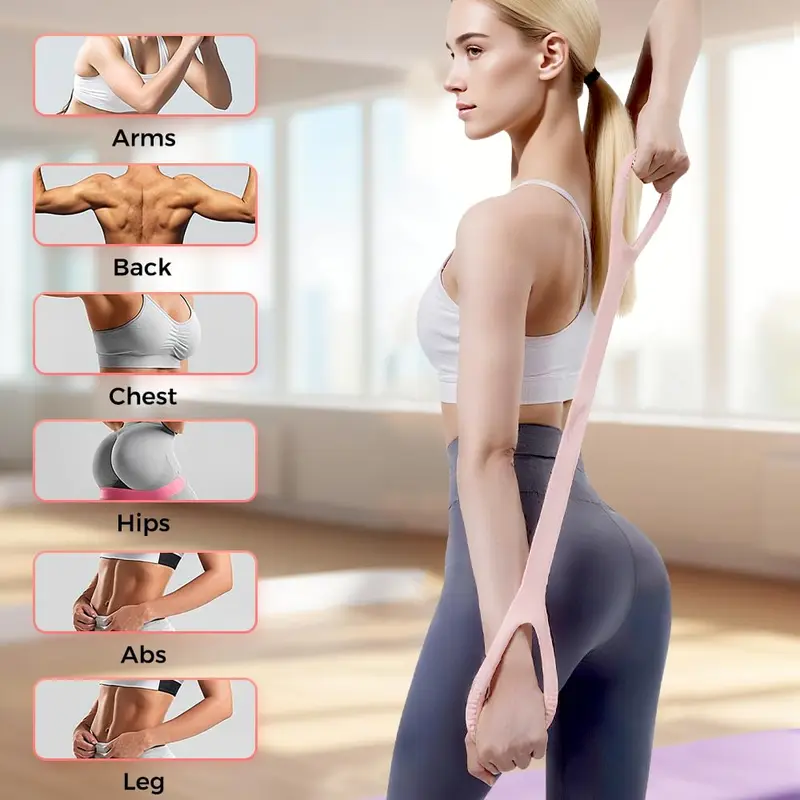 Figure 8 Resistance Bands for Exercise, Silicone Elastic Band, Home Gym Equipment