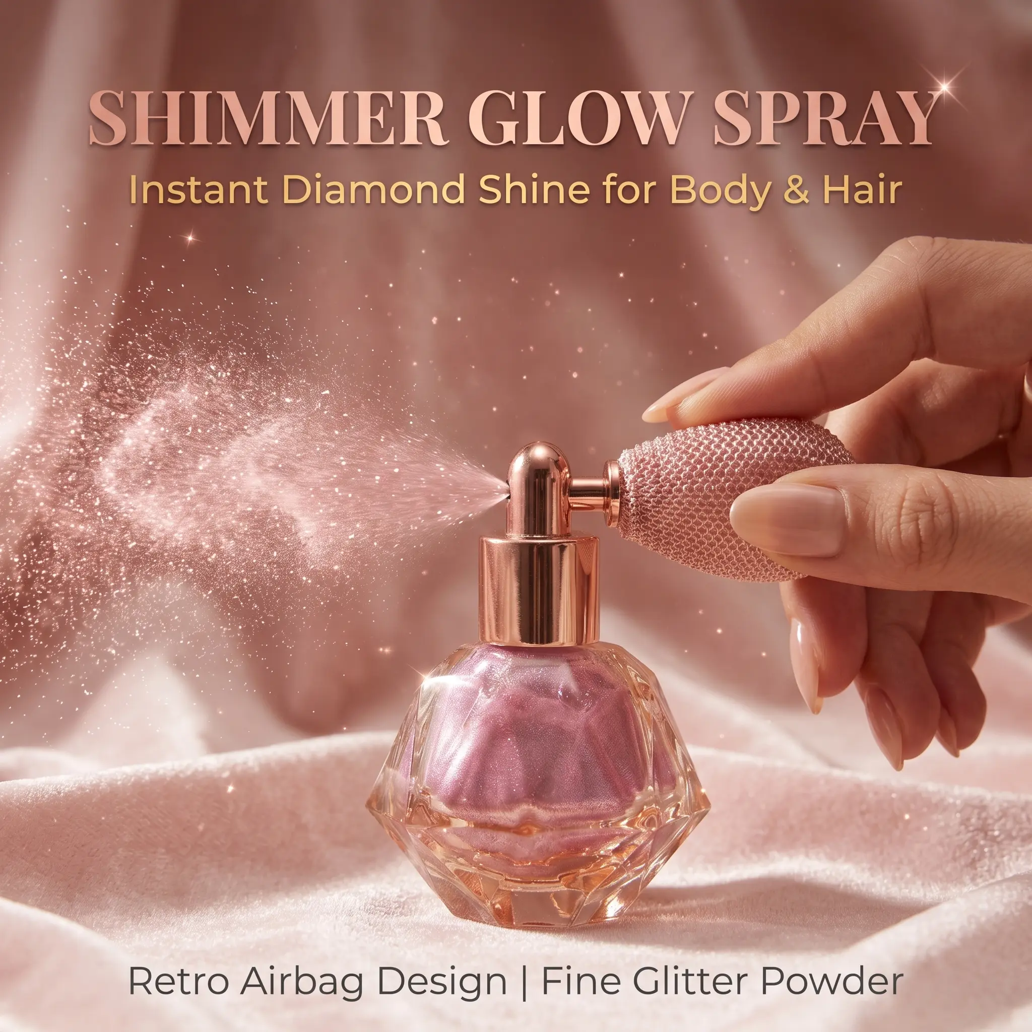 MIREDO Body Highlighting Powder，Fairy Dust Highlighting Powder，Shimmering Highlighter Powder Spray，Shimmering Highlighter Powder Spray cosmetic glitter