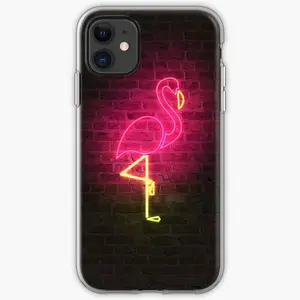 Phone Case Neon Flamingo Fun Quirky Sign Compatible with iPhone SE 7 8 X XR 11 12 13 14 15 16 Plus Mini Pro Max Samsung Galaxy Note S9 S10 S20 S21 Ultra Plus Cover Protector