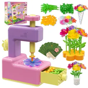 Kiditos DIY Fabric Flower Bouquet Craft Kit for Kids, Build-a-Bouquet Toy with Vases & Flower Cards, Summer Craft Gift Toy Ages 3+ #SummerVibes