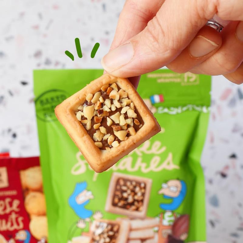 FLASH  SALE - Michel et Augustin Cookies, Individually Wrapped Snacks, 3 Bag Variety Pack, Gourmet Chocolate Shortbread, 15 French Butter Cookies per bag