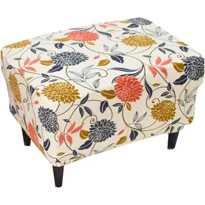Stretch Ottoman Cover Rectangular Storage Ottoman Slipcover Footrest Stool Covers Ottoman Slipcovers for Foot Stool with Nonslip Elastic Bottom (29,Large)