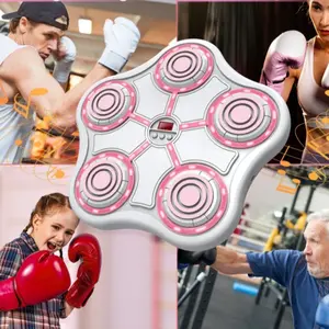5 key Music Boxing Machine with Boxing Gloves, Home Smart Bluetooth Boxing Equipment, Boxing Machine Wall Mounted, Rechargeable Boxing Training Equipment,