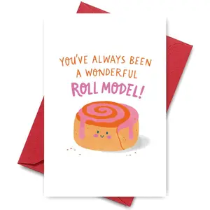 1PC Wonderful Roll Model Cinnamon Roll Card, Ideal for Mother's Day, Mom Gift, Sweet Greeting, Handmade Paper Card for Loving Wishes