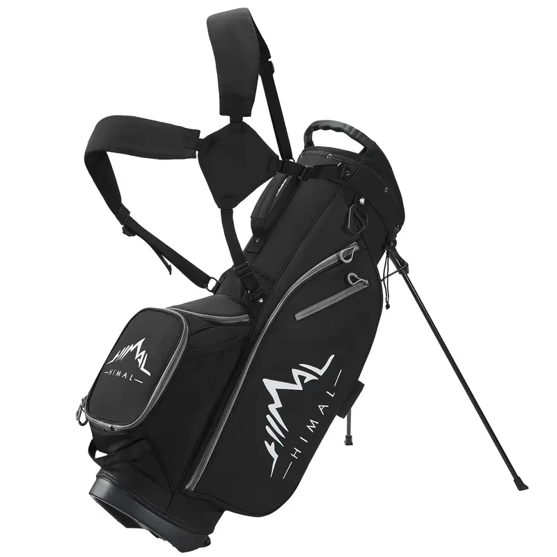 GoHimal 14-Way Slots Golf Stand Bag - 5.5 lbs Lightweight, Durable, Portable Golf Accessory & Equipment with 14 Individual Compartments, Adjustable Dual Strap, Stand & Handle for Men