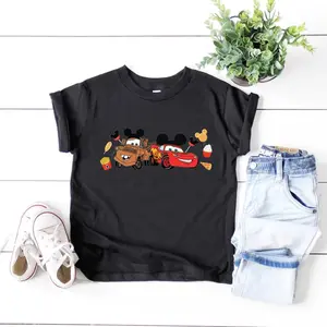 Lightning McQueen Mater Snacks T-shirt Mouse shaped Snacks Parks group family shirts Adult