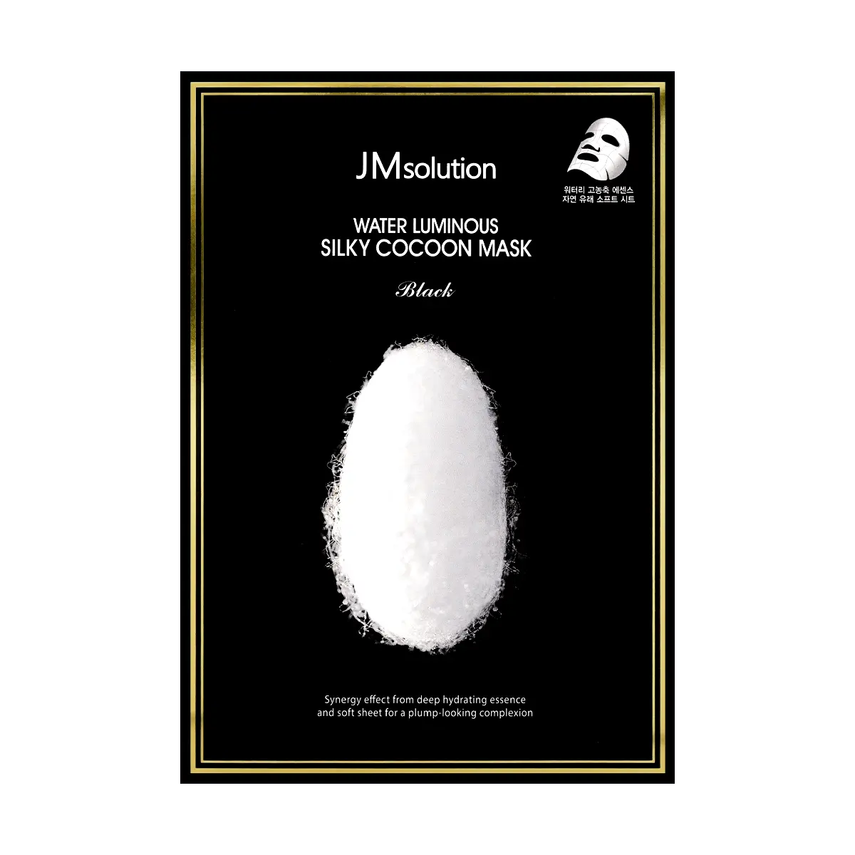 JMSOLUTION Silk Face Mask with Sericin, Deep Hydrating Korean Sheet Mask for Sensitive Skin, Moisturizer for a Silky Glow, 10 Pack, Deep Hydrating Face Masks